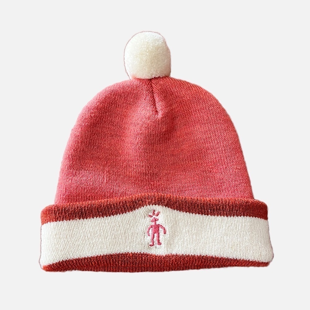 Smartwool Infant Baby Wool Blend Pom Beanie Winter Hat Coral Pink
